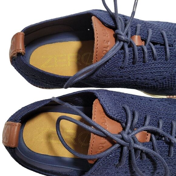 Cole Haan Men Zerogrand Stitchlite Knit Wingtip Oxford Shoe C24947 10 M Blue NEW - Picture 14 of 15